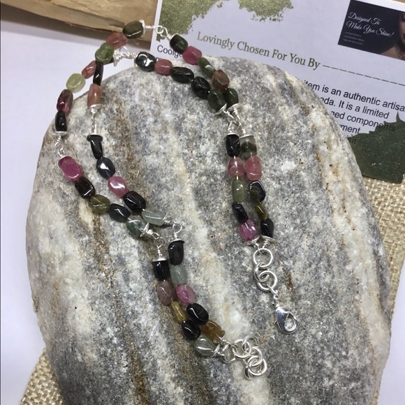 Delicate Tourmaline Tennis Style Bracelet - Picture 7 of 8